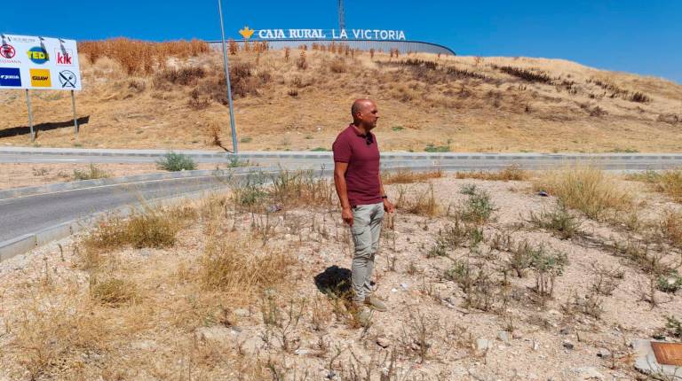 <i>Visita a las zonas ajardinadas del entorno del Campo de Fúbtol de La Victoria. / Ayuntamiento de Jáen. </i>