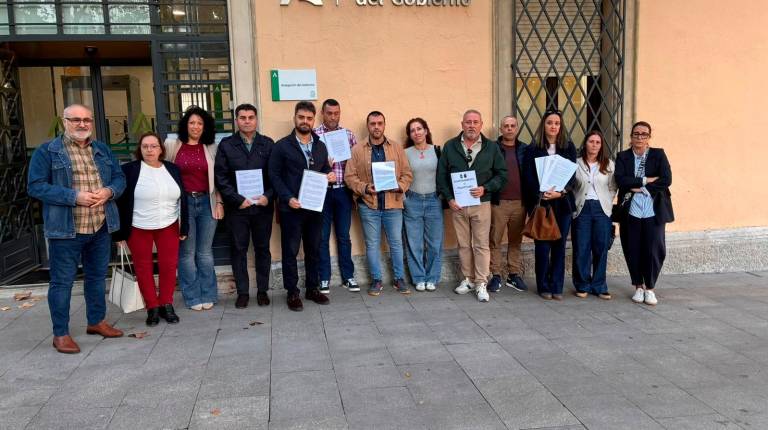 <i>Registro de la memoria y de las firmas para trasladarlas al Defensor del Pueblo Andaluz. / IU Villatorres.</i>