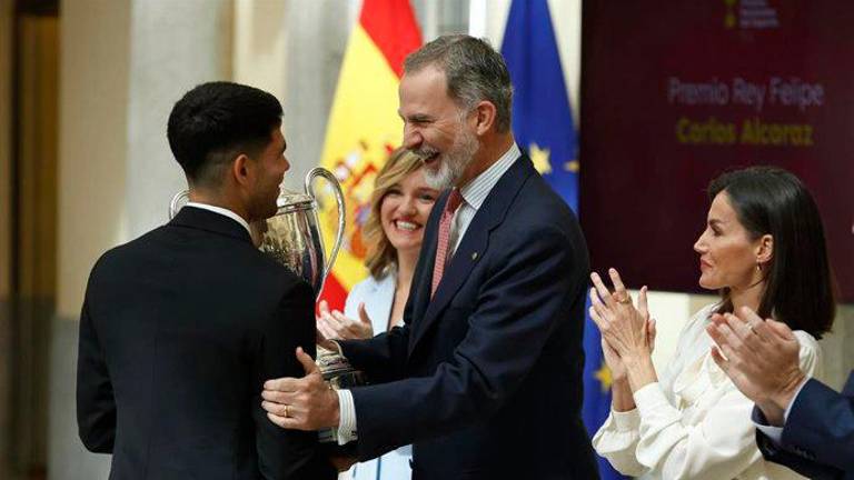 Los Reyes han entregado a Carlos Alcaraz el Premio Nacional de Deporte 2022. Archivo. / Europa Press.