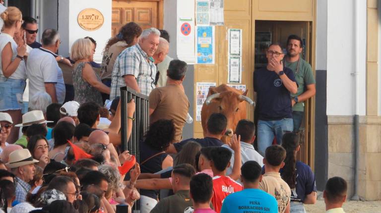 <i>Una multitud de vecinos y visitantes disfruta de la suelta de reses en Santiago de la Espada. / Adrián Claudio Bonache / Diario JAÉN.</i>