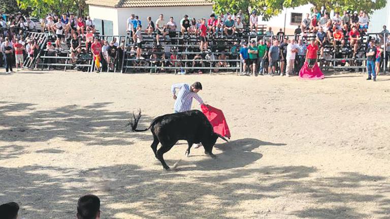 Recortes, capeas y nervios con el toro del aguardiente en Torreperogil
