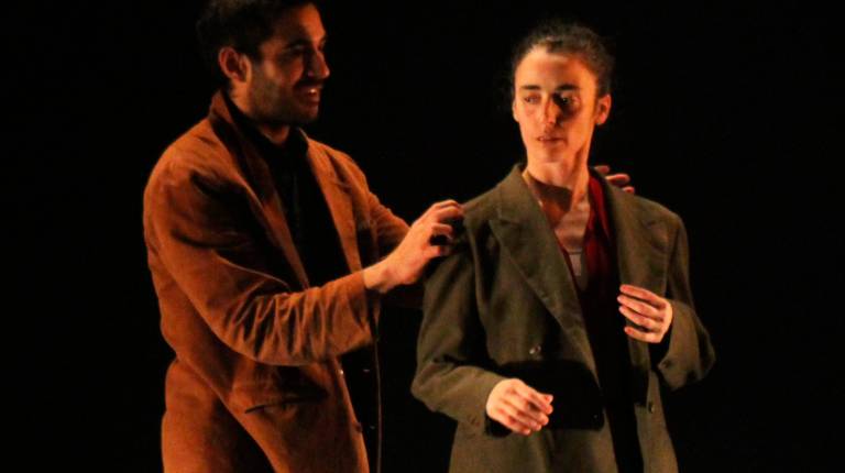 <i>Akira Yoshida y Lali Ayguade actúan en el Teatro de La Merced de Cazorla. </i>