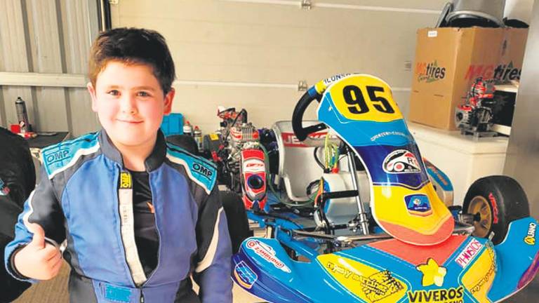 La forja del kart moldea a una jovencísima promesa del deporte jiennense