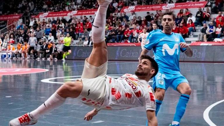 Esteban, en una acción de un partido contra Movistar Inter.