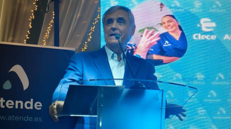 Cristóbal Valderas Alvarado, presidente de Clece, durante el encuentro. / Ana Isabel Bravo / Diario JAÉN.