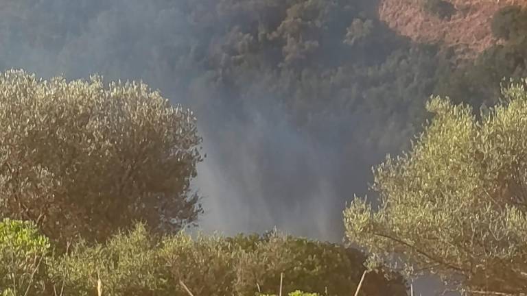 Incendio declarado en la Finca Cetrina, en Navas de San Juan. / Infoca. 