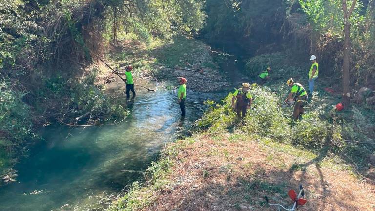 Trabajo de limpieza en Puente de la Sierra. 