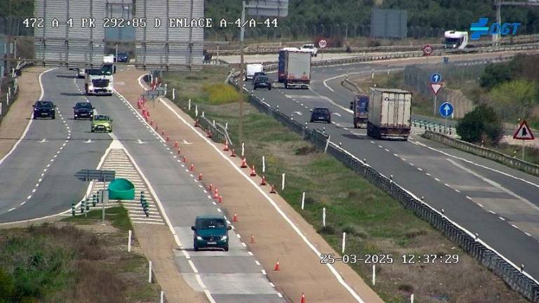 Imagen de archivo de la A-4 a la altura de Bailén. / DGT.