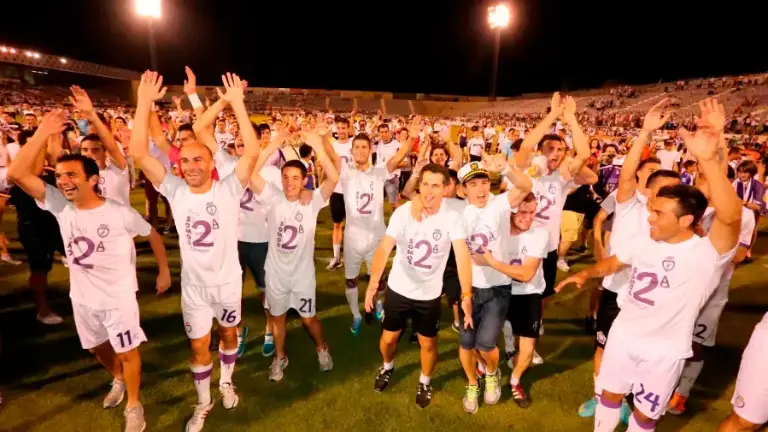 Celebración del ascenso tras los play off de 2013. / Archivo de Diario JAÉN.