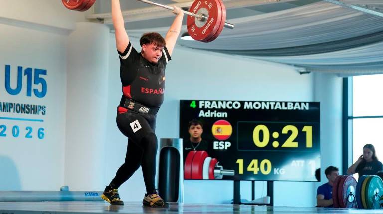 <i>Adrián Franco Montalbán, en el Campeonato de Europa de Kosovo.</i>