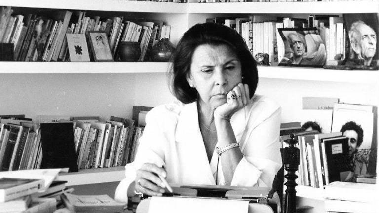 Con la poetisa Blanca Varela