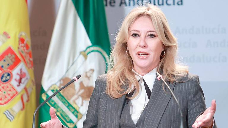 Carolina España, en una comparecencia pública.