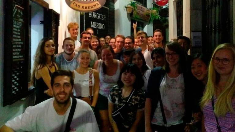 Estudiantes Erasmus viven la noche en Jaén