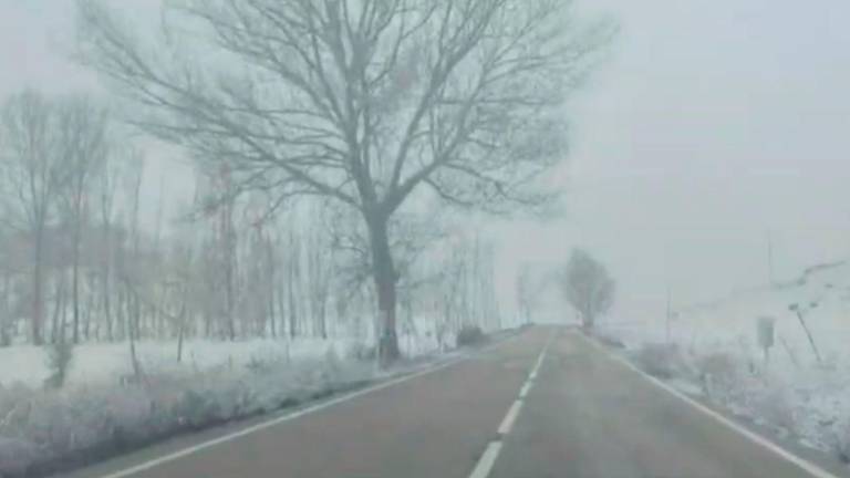Así luce Cañada Hermosa bajo un manto de nieve