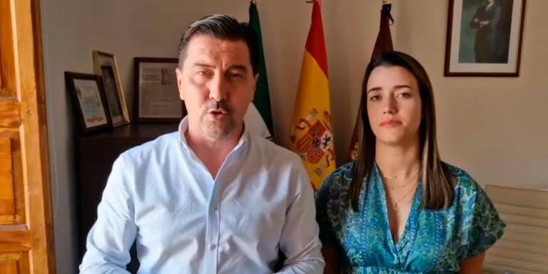 <i>Cristóbal Pérez e Irene López. / Captura del vídeo.</i>