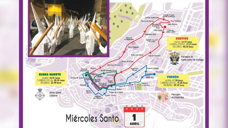 Estos son los itinerarios de las cofradías del Miércoles Santo en Jaén
