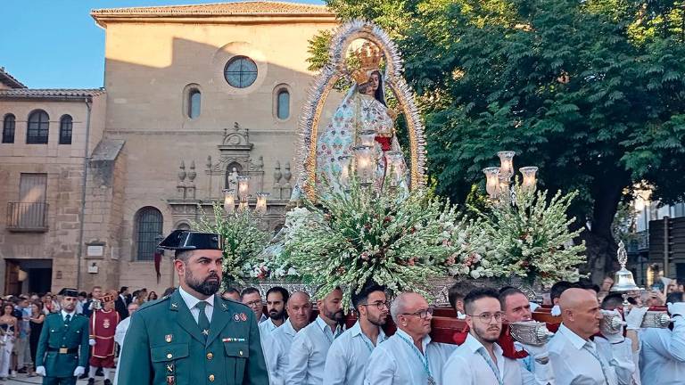 Procesión de la Virgen de las Mercedes celebrada el 15 de agosto de 2024. / Juan Rafael Hinojosa / Diario JAÉN.