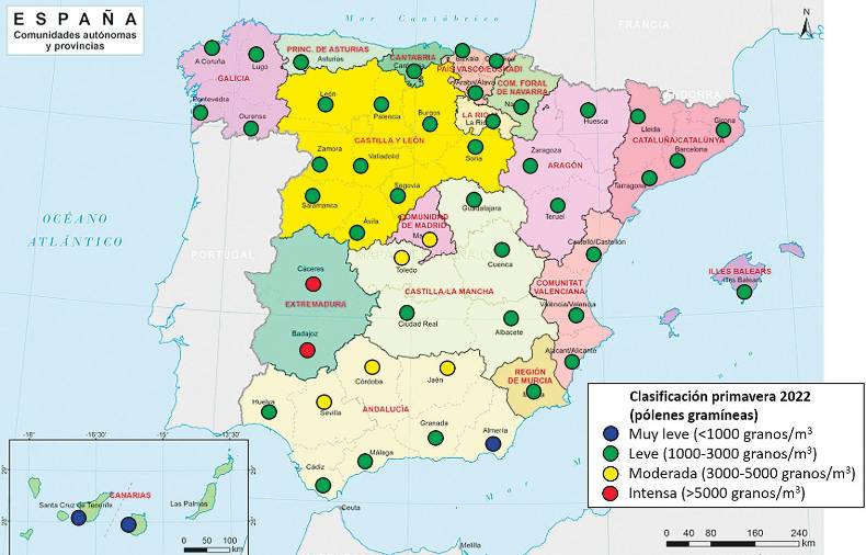 La primavera, moderada en polen