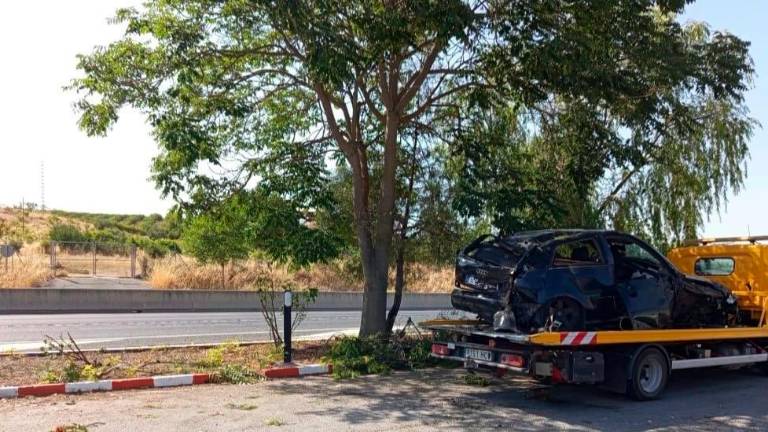 Colisión entre un coche y una moto cerca de Ermita Nueva