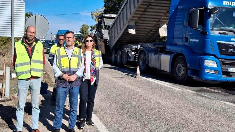 Arrancan las obras para reforzar el firme entre Porcuna y Lopera