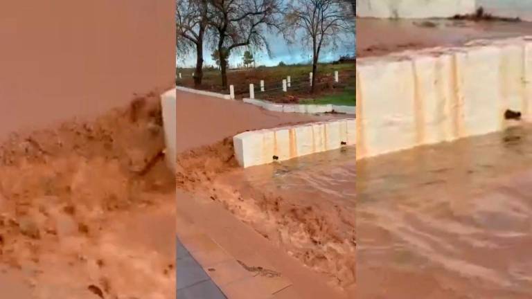 Inundadas las inmediaciones del Llano de la Estrella, en Navas de San Juan