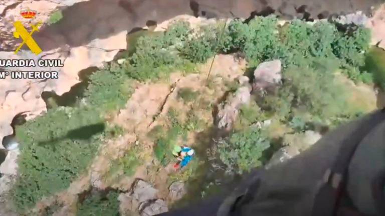 Rescatado un hombre herido en el Barranco de La Bolera
