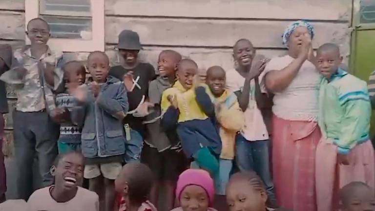 Los niños del Orfanato de Santa Bakhita, en Kenia, dan las gracias a Alcaudete