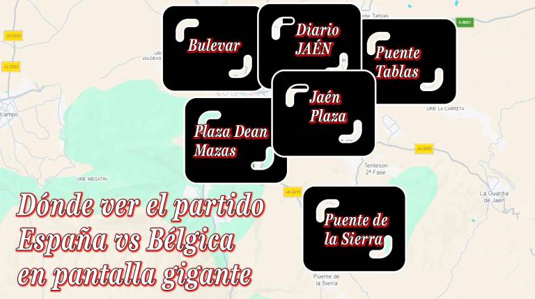<i>Zonas en las que se habilitarán las pantallas gigantes. / Diario JAÉN.</i>