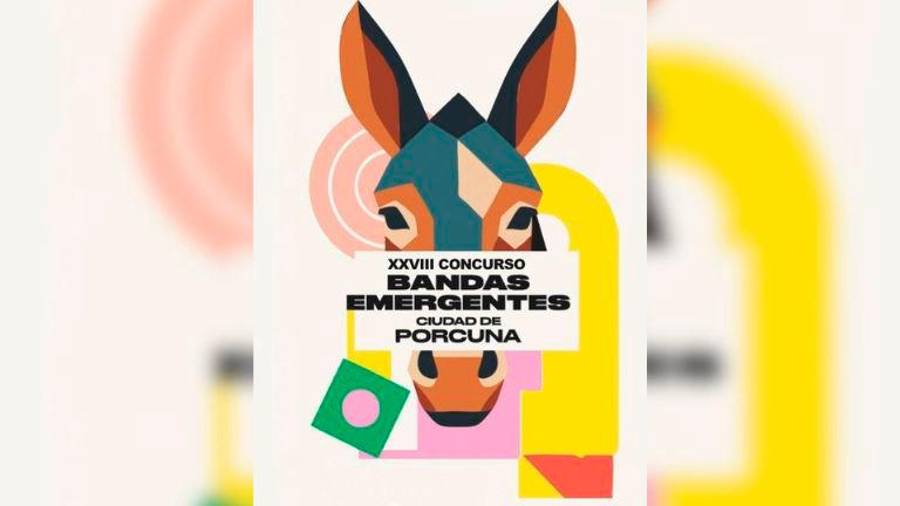 $!<i>Cartel del XXVIII Concurso de Bandas Emergentes Ciudad de Porcuna. / Asociación Miaque.</i>