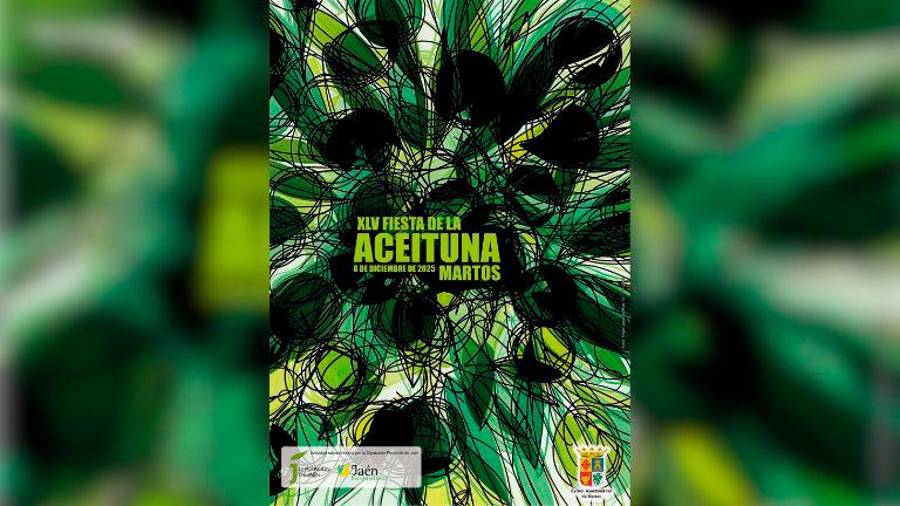 $!<i>Cartel anunciador de la XLV Fiesta de la Aceituna de Martos del próximo 8 de diciembre de 2025. / Ayuntamiento de Martos.</i>