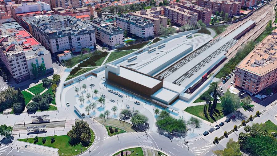 <i>Render de la propuesta de intermodalidad del Gobierno central. / Ministerio de Transportes y Movilidad Sostenible. </i>