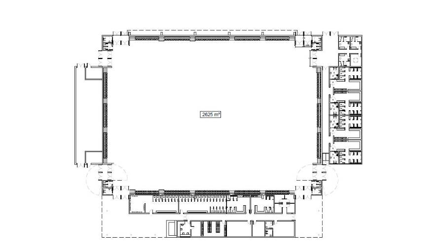 <i>Plano del pabellón con los espectadores de pie. </i>