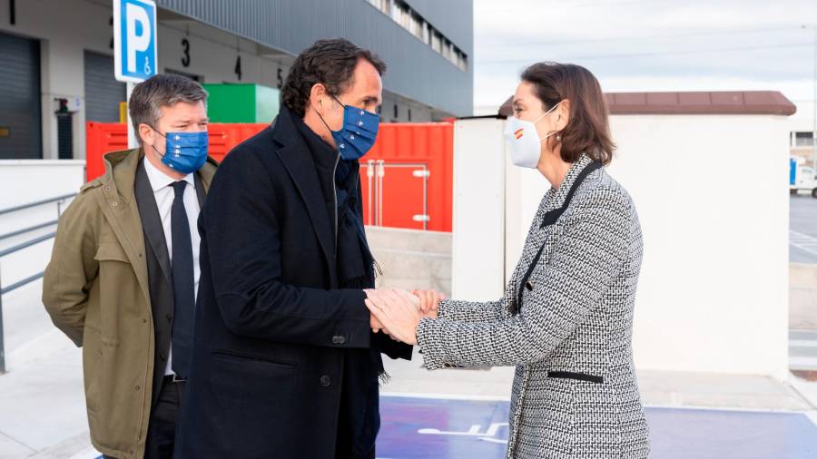 <i>Alexandre Bompard, Reyes Maroto y Alexandre de Palmas.</i>