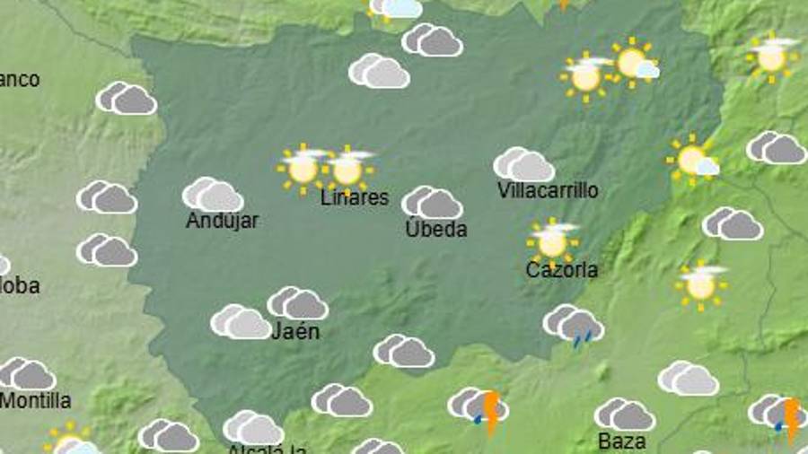<i>Previsión AEMET a las 18 horas.</i>