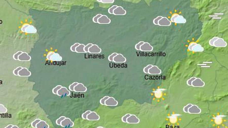 <i>Previsión meteorológica de la Aemet a las 8:00 horas.</i>