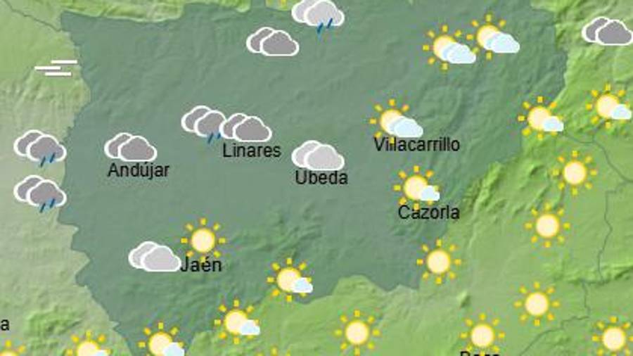 <i>Previsión de la Aemet a las 8:00 horas.</i>