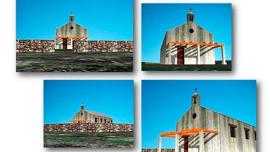 <i>Recreación virtual de la nueva ermita de San Vicente, Diácono y Mártir.</i>