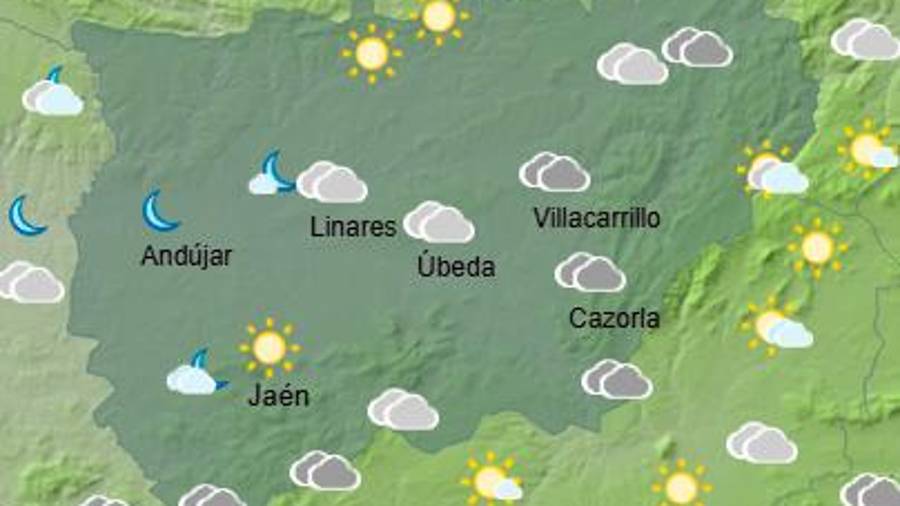 <i>Mapa de previsión de la Aemet para las 8:00 horas.</i>