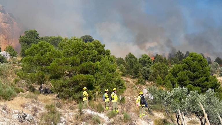 Incendio en la sierra de Hinojares