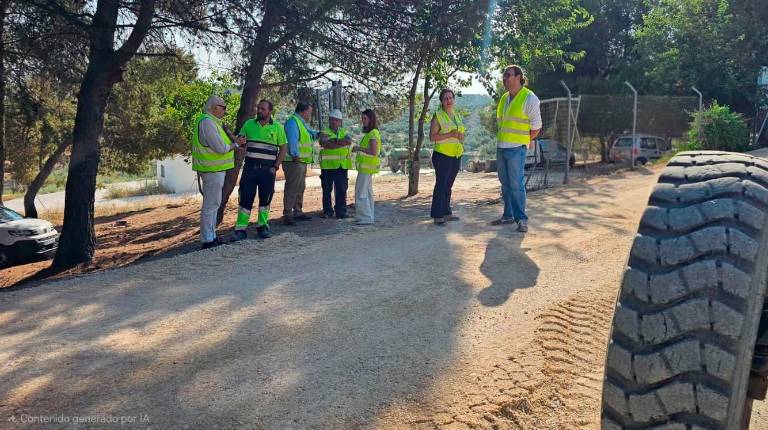 <i>Soledad Aranda visita las obras. / Junta de Andalucía.</i>