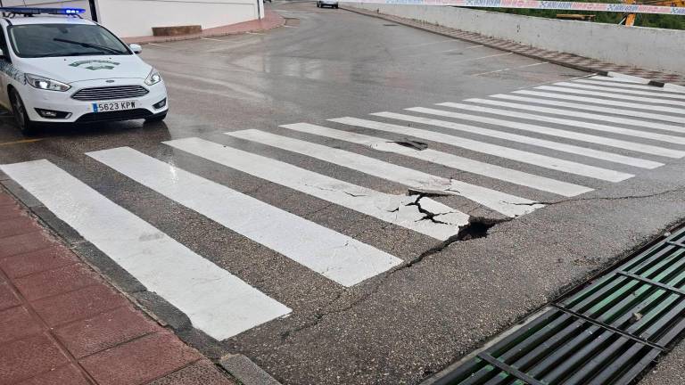 Vías públicas y edificios municipales afectados por la borrasca en Jamilena