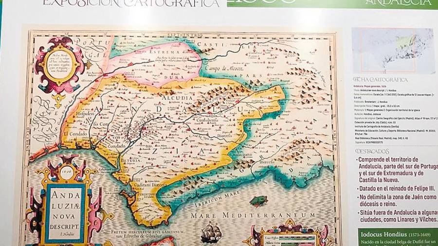 <i>HISTORIA. Mapa del Reino de Jaén de 1606, uno de los documentos incluidos en la exposición.</i>