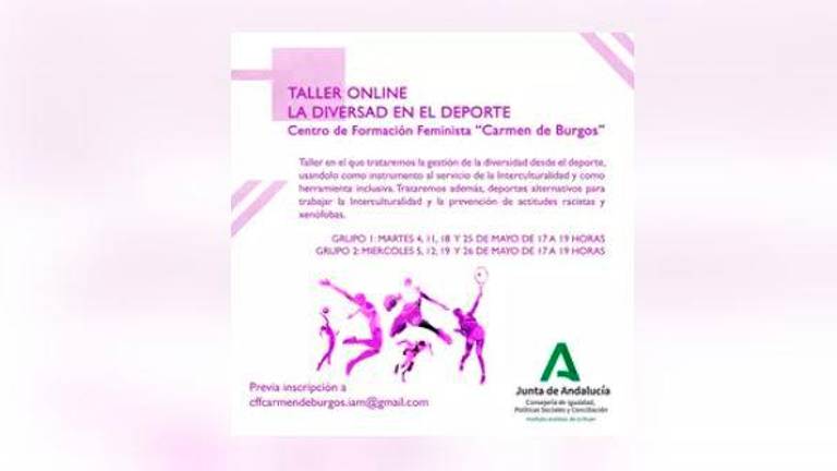 El Centro Carmen de Burgos acogerá en mayo un taller online de diversidad en el deporte