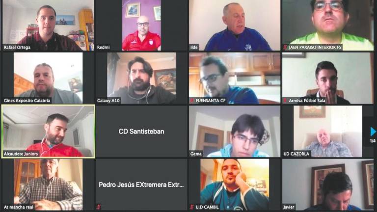 Encuentro online entre la Federación de Fútbol y los clubes jiennenses