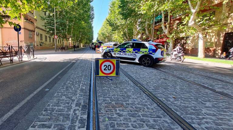 <i>Un control de tráfico de la Policía Local de Jaén. / Ayuntamiento de Jaén.</i>