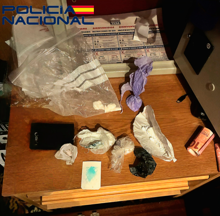 Detenido en un hotel de Jaén con 50 gramos de cocaína