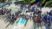 RECONOCIMIENTO. Escolares, en la concentración solidaria organizada por Úbeda Red Solidaria.