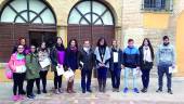 FORMACIÓN. Nuria Rodríguez, Ana Morillo y Francisco Huertas, con los participantes en los cursos. 