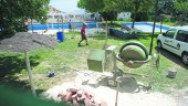 ADECUACIÓN. Estado de las obras de la piscina de El Tomillo, el pasado 29 de junio.