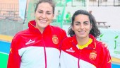 JUGADORAS. María de los Ángeles Ruiz y Carmen Cano, en Alcalá la Real con la selección española.